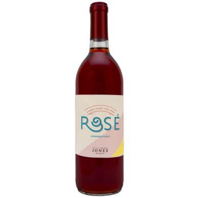semi-sweet rose mockup wine bottle